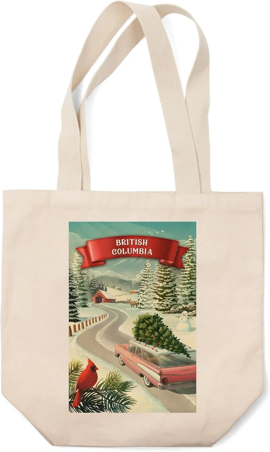 Lantern Press British Columbia, Holiday Tradition (100% Cotton Canvas Reusable Tote Bag)