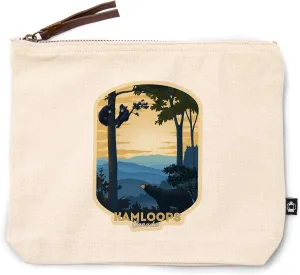 Lantern Press Kamloops, Canada, Black Bears, Lithograph, 100% Cotton Zipper Pouch, Travel Accessory, Go Bag
