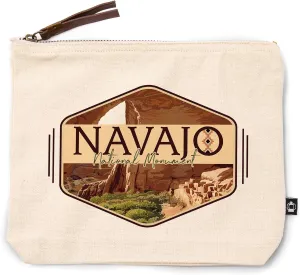 Lantern Press Navajo National Monument, Betatakin, 100% Cotton Zipper Pouch, Travel Accessory, Go Bag