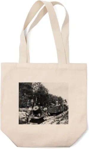Lantern Press Petersburg, VA, Mortar Dictator on Railroad Civil War Photograph (100% Cotton Canvas Reusable Tote Bag)