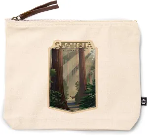 Lantern Press Sequoia National Park, California, Lithograph, 100% Cotton Zipper Pouch, Travel Accessory, Go Bag