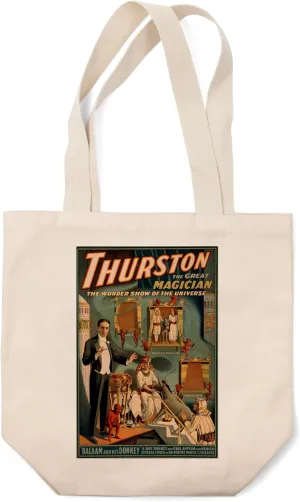 Lantern Press Thurston, Demons and Donkey Vanish Trick, Vintage Theater Advertisement (100% Cotton Canvas Reusable Tote Bag)