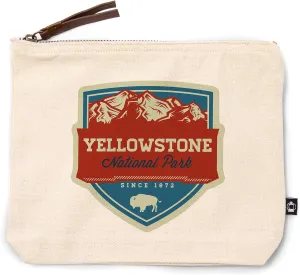 Lantern Press Yellowstone National Park, 100% Cotton Zipper Pouch, Travel Accessory, Go Bag
