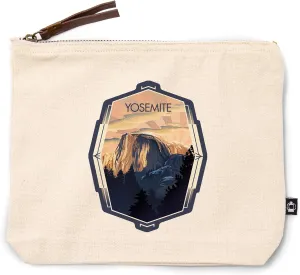 Lantern Press Yosemite, California, Half Dome, Lithograph, 100% Cotton Zipper Pouch, Travel Accessory, Go Bag