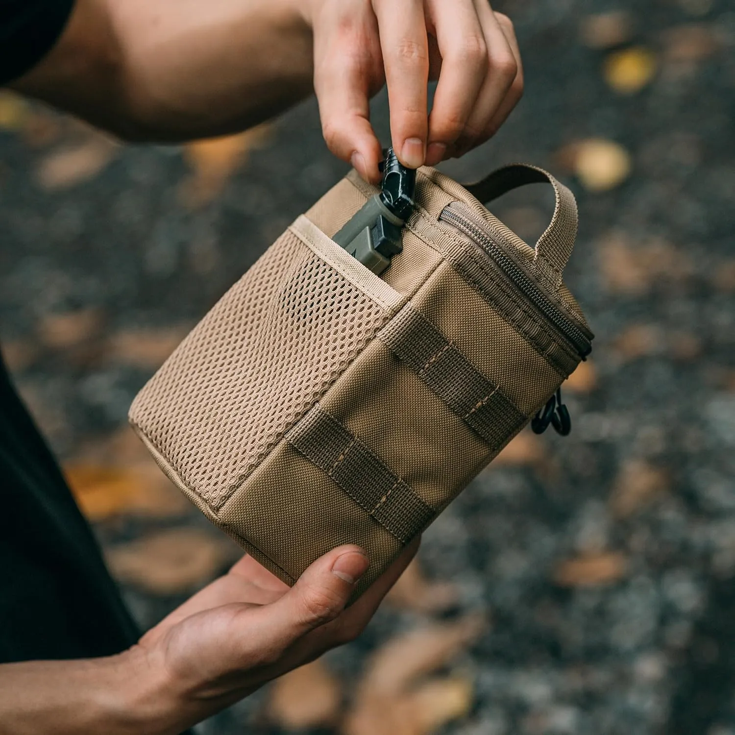 Lantern Storage Bag, Tactical Camping Storage Bag, Olive-Green