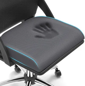 Large Seat Cushion, Soft Foam Cushion for Long Sitting Hours on Office Chair, Home & Car, Non-Slip Chair Pad for Relieving Back & Sciatica & Hip & Coccyx Pain (Grey)