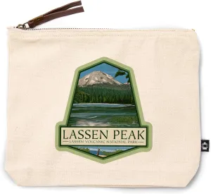 Lassen Volcanic National Park, California, Lassen Peak, 100% Cotton Zipper Pouch, Travel Accessory, Go Bag