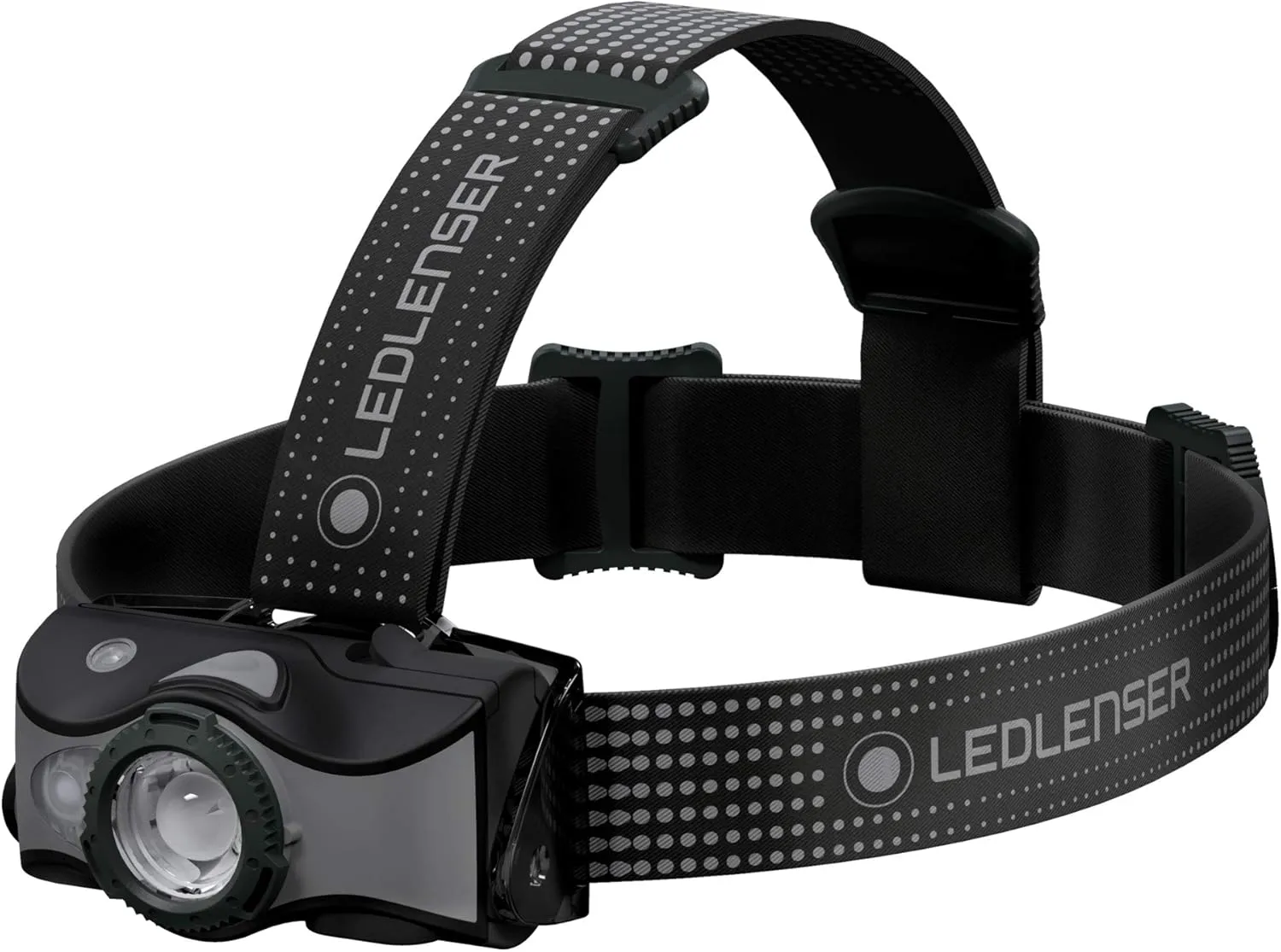 Ledlenser, MH7 Lightweight Rechargeable Headlamp with Removable Headstrap, High Power LED, 600 Lumens, Backpacking, Hiking, Camping, Black/Gray