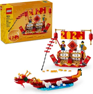 LEGO Festival Calendar - Lunar New Year Building Toy for Kids, Boys and Girls, Ages 10  - Dragon Boat Festival Learning & Educational Toy - with Calendar for Holiday Decorations - 40678