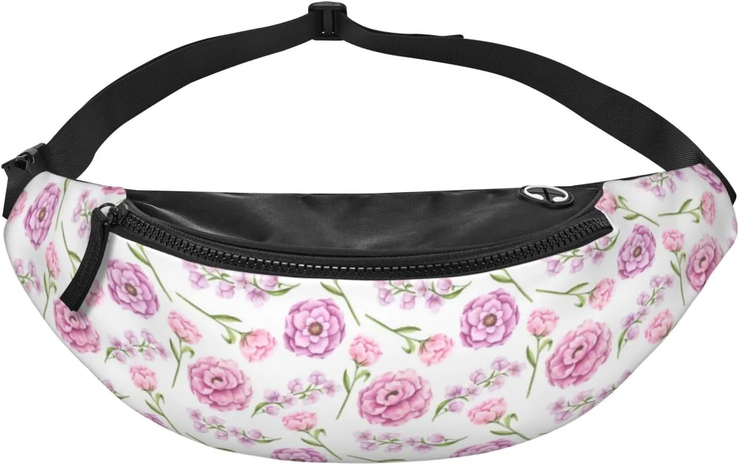 Leisure Sports Crossbody Bag Running Casual Hands-Free Wallets Waist Pack for Man Woman Father's Day for Dad Blooming Flowers