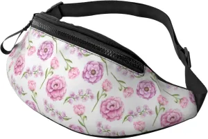 Leisure Sports Crossbody Bag Running Casual Hands-Free Wallets Waist Pack for Man Woman Father's Day for Dad Blooming Flowers
