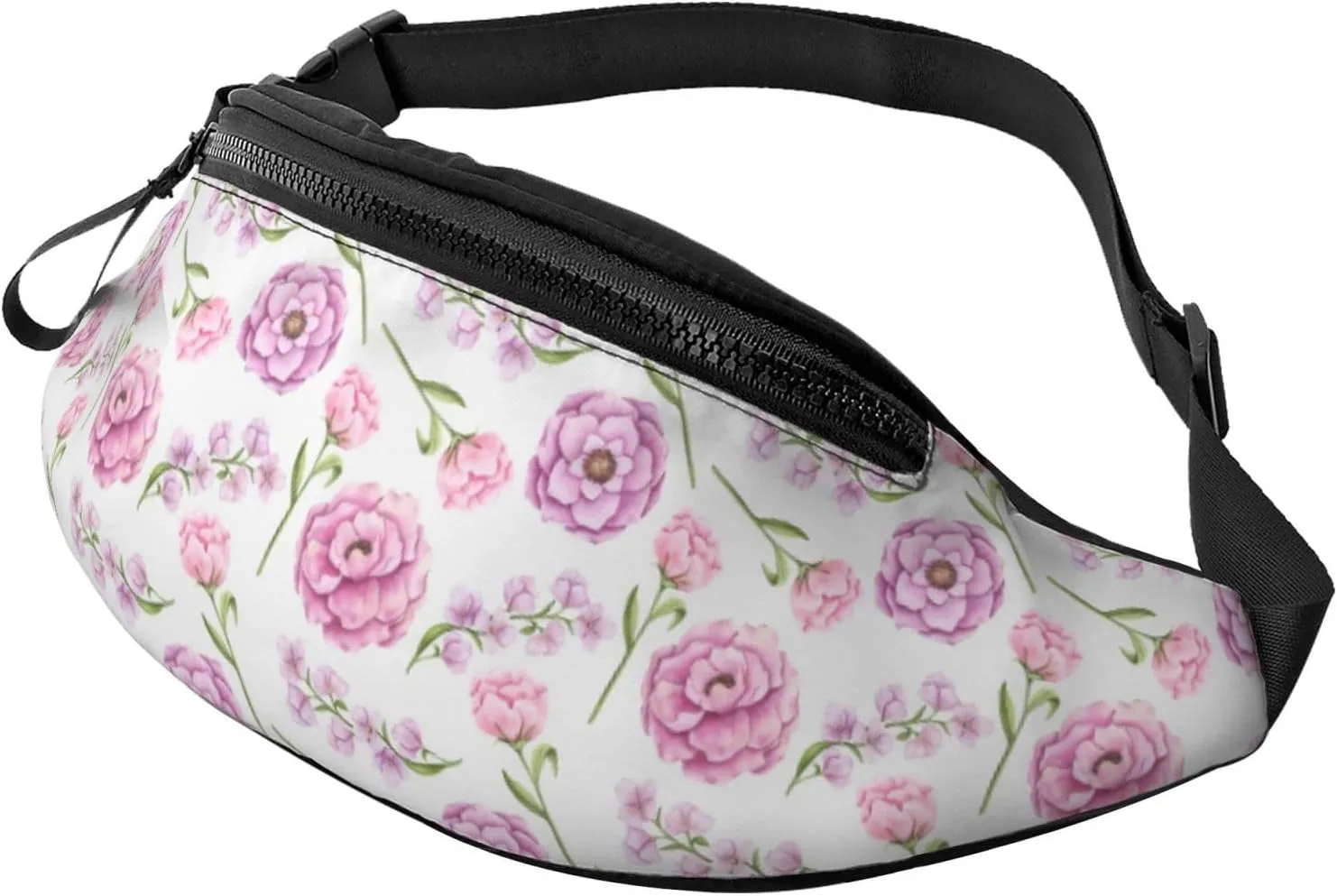 Leisure Sports Crossbody Bag Running Casual Hands-Free Wallets Waist Pack for Man Woman Father's Day for Dad Blooming Flowers