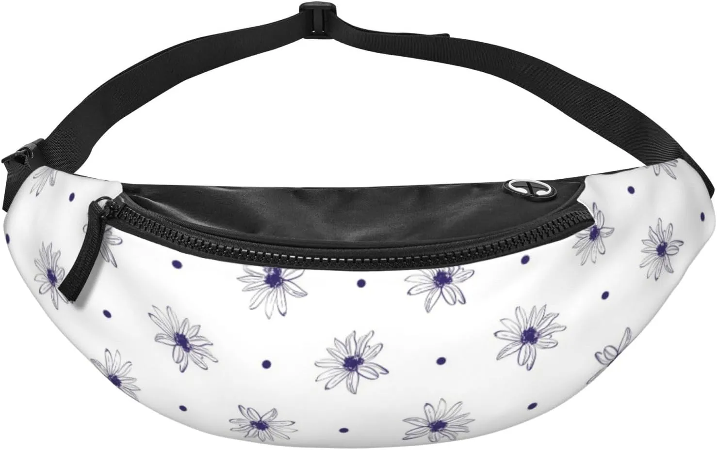 Leisure Sports Crossbody Bag Running Casual Hands-Free Wallets Waist Pack for Man Woman Father's Day for Dad Blue Daisy