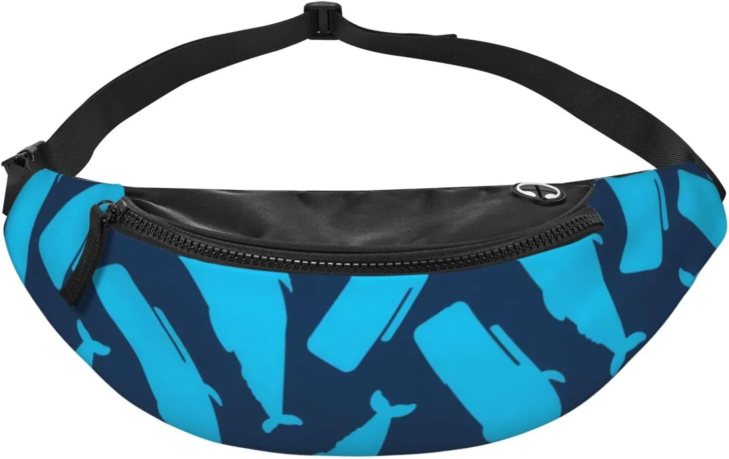 Leisure Sports Crossbody Bag Running Casual Hands-Free Wallets Waist Pack for Man Woman Father's Day for Dad Blue Fish