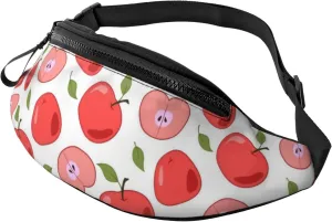 Leisure Sports Crossbody Bag Running Casual Hands-Free Wallets Waist Pack for Man Woman Father's Day for Dad Cartoon Apple
