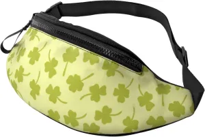 Leisure Sports Crossbody Bag Running Casual Hands-Free Wallets Waist Pack for Man Woman Father's Day for Dad Cartoon Clover