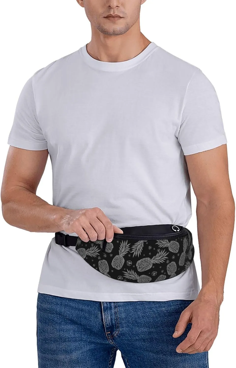Leisure Sports Crossbody Bag Running Casual Hands-Free Wallets Waist Pack for Man Woman Father's Day for Dad Pineapple