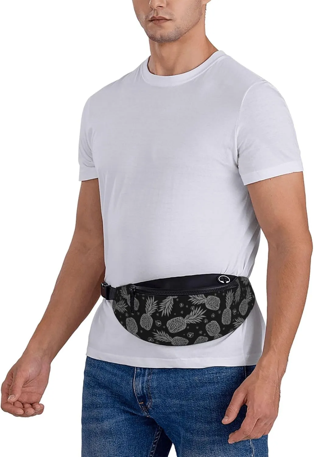 Leisure Sports Crossbody Bag Running Casual Hands-Free Wallets Waist Pack for Man Woman Father's Day for Dad Pineapple