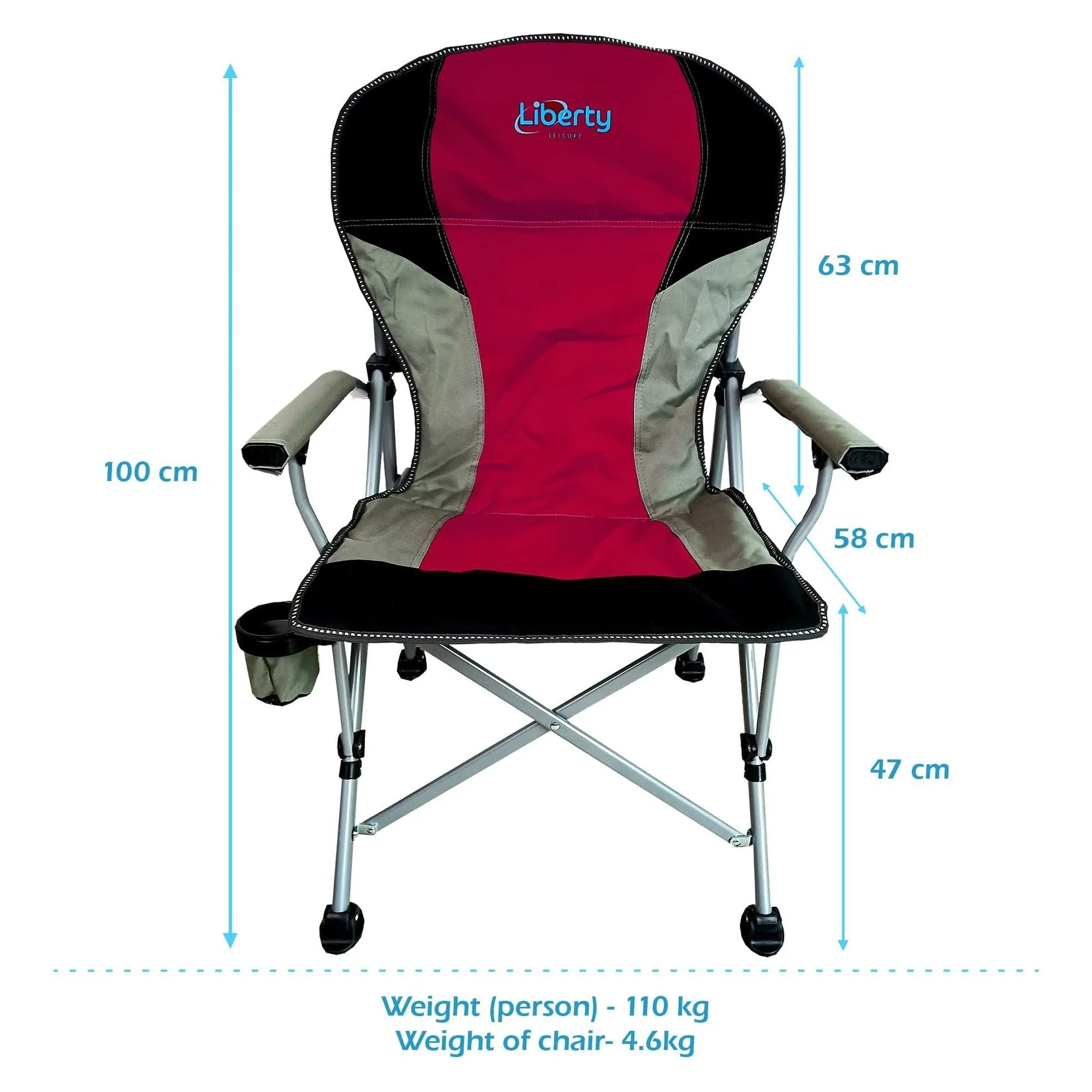 Liberty Magenta Folding Camping Chair MDS1203