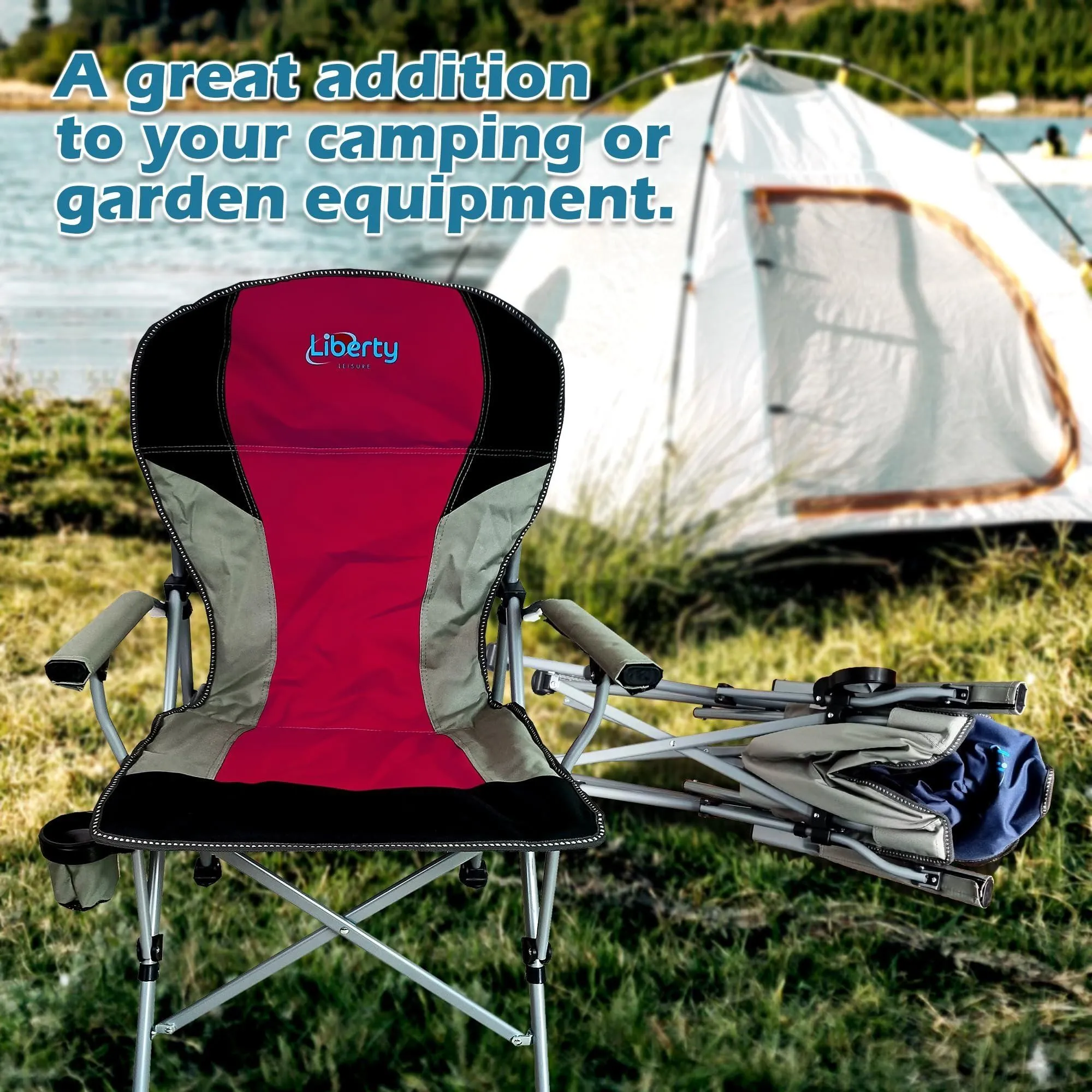 Liberty Magenta Folding Camping Chair MDS1203