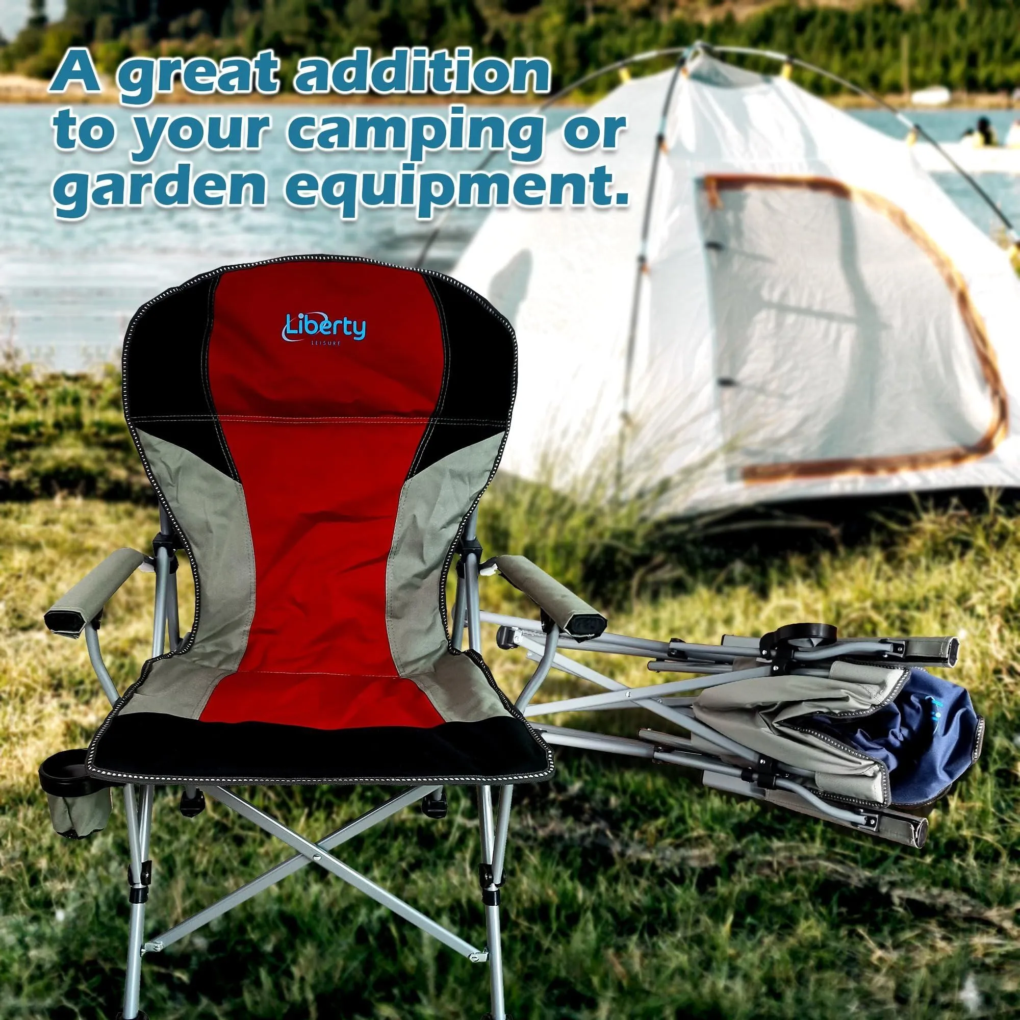 Liberty Red Folding Camping Chair MDS1203