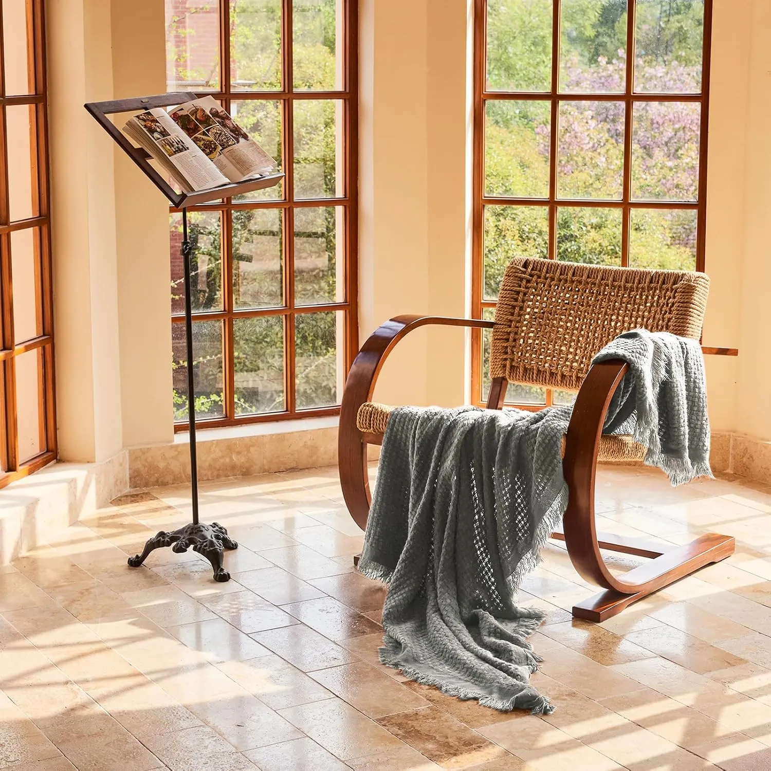 lifein Fall Throw Blanket for Couch-Soft Boho Bed Throw Blankets,Cozy Grey Waffle Knitted Throw,Small Farmhouse Lightweight Blanket&Throw for Autumn,Woman,Man,Chair,Sofa,Home Decor(Light Grey,50*60")