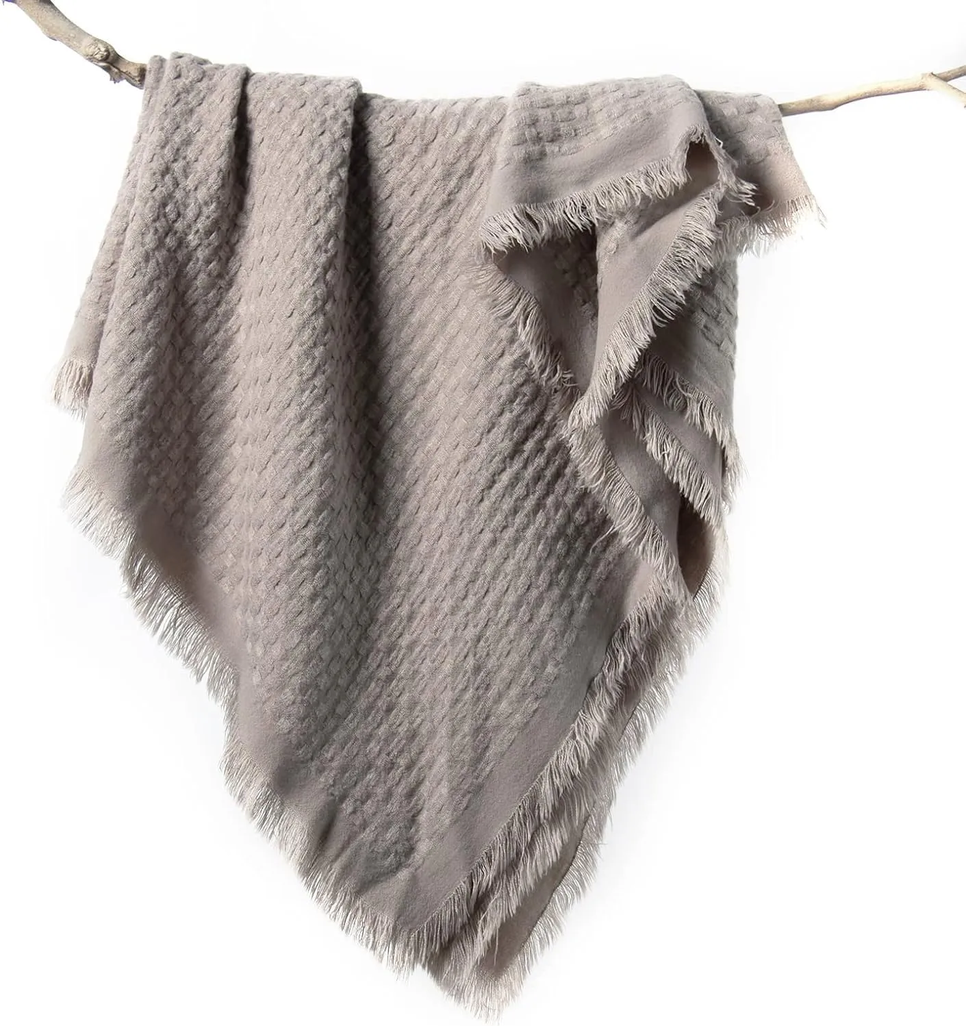 lifein Fall Throw Blanket for Couch-Soft Boho Bed Throw Blankets,Cozy Tan Waffle Knitted Throw,Small Farmhouse Lightweight Blanket&Throw for Autumn,Woman,Chair,Sofa,Home Decor(Tan/Light Brown,50*60")