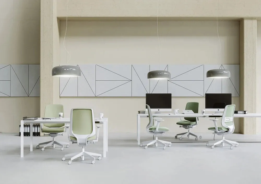LightUp Light Grey Mesh Task Chair - Model 250
