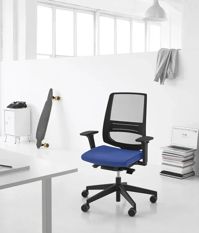 LightUp Light Grey Mesh Task Chair - Model 250