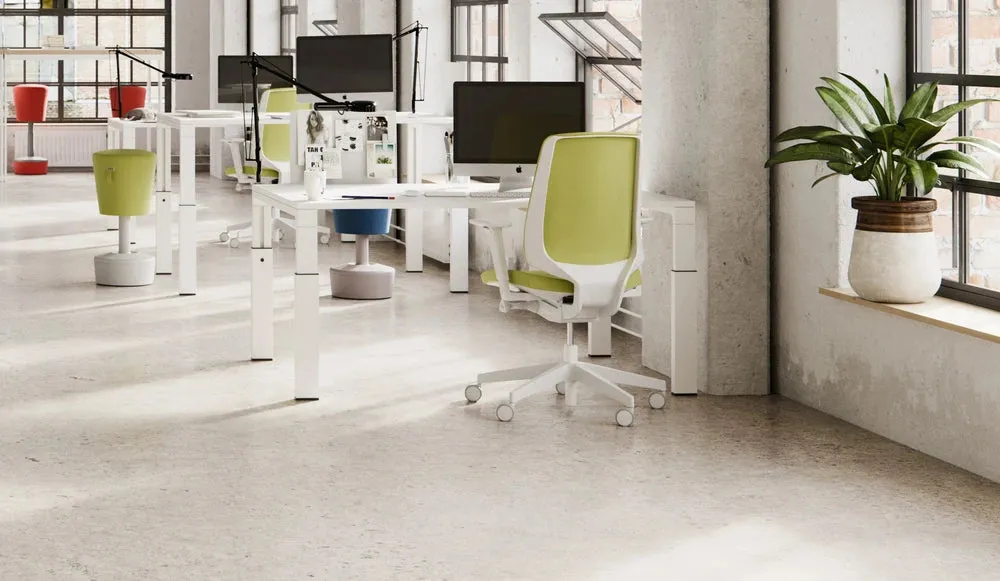 LightUp Light Grey Mesh Task Chair - Model 250