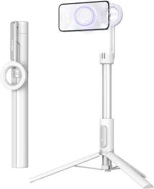 Magnetic Selfie Stick Tripod for iPhone, 64” Phone Tripod for Magsafe, Travel Phone Stand with Remote for iPhone 16 Pro Max