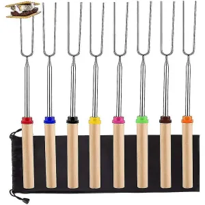 Marshmallow Roasting Sticks Telescoping Marshmallow Skewers & Hot Dog Forks With