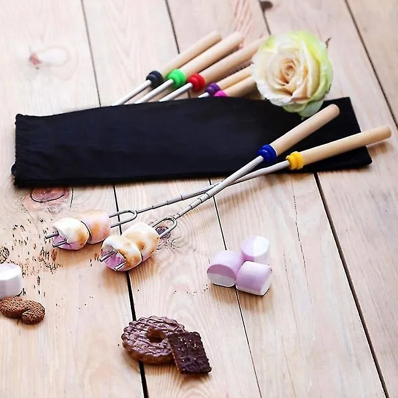 Marshmallow Roasting Sticks Telescoping Marshmallow Skewers & Hot Dog Forks With