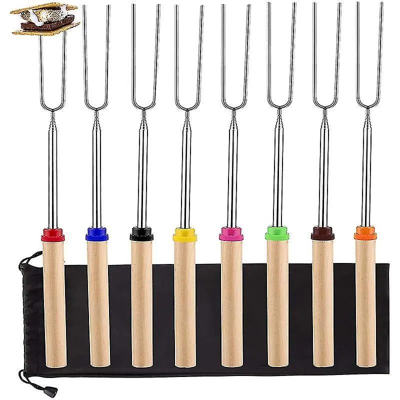 Marshmallow Roasting Sticks Telescoping Marshmallow Skewers & Hot Dog Forks With