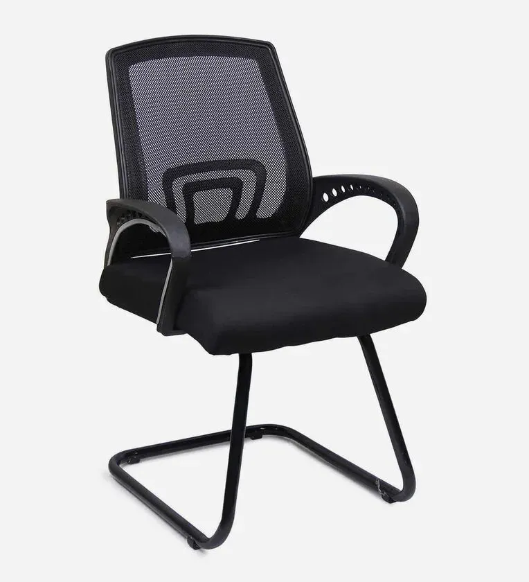 Medium Back Executive Chair with Black Powder Coated Metal Base
