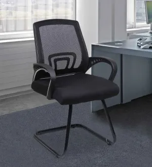 Medium Back Executive Chair with Black Powder Coated Metal Base