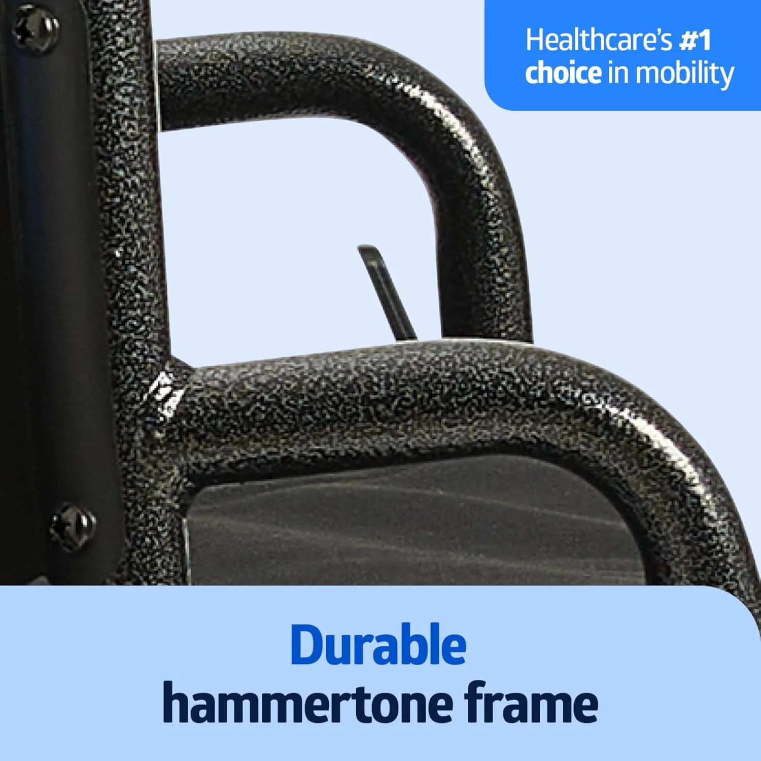 Medline Comfortable Folding Wheelchair with Swing-Back Desk-Length Arms and Swing-Away Footrests, 20”W x 16”D Seat