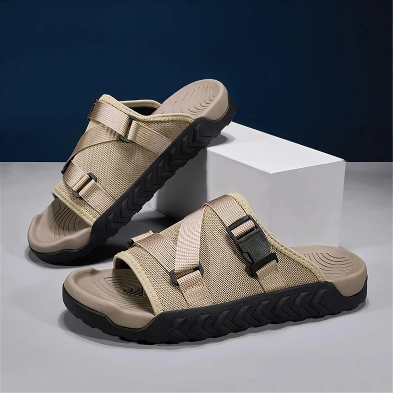 Men's Adjustable Slippers - Anti-Slip Outdoor Shoes with Comfort Fit
