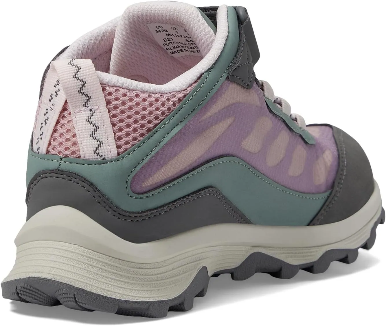 Merrell Kids' Moab Speed Mid Alternative Closure Waterproof Hiking Boot