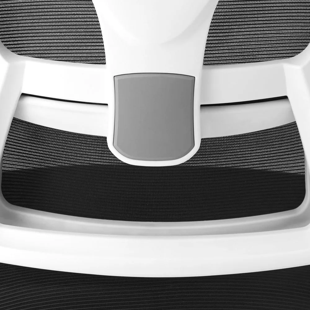 Mesh Office Chair D-Shape Back Support White&Black
