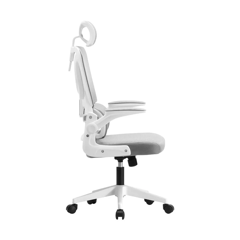 Mesh Office Chair D-Shape Back Support White&Black