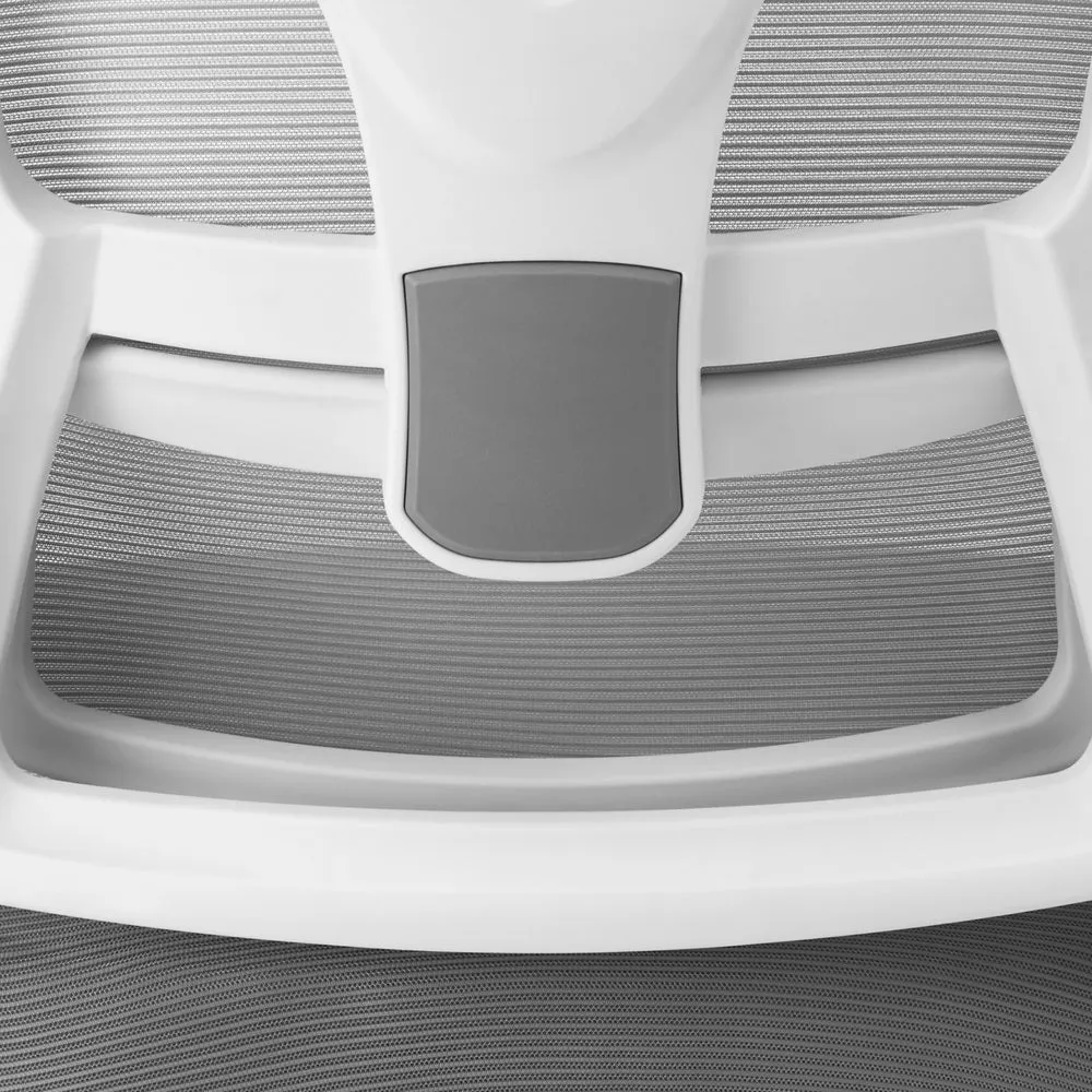 Mesh Office Chair D-Shape Back Support White&Black