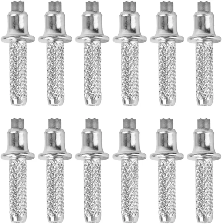 Mikikit Camping Accessories Sturdy Trekking Rod Tip,Replacement Hiking Sticks Tip Rod Tip for Walking Trekking Stick Tips Hiking Spikes for Hiking Walking 12pcs Climbing Camping