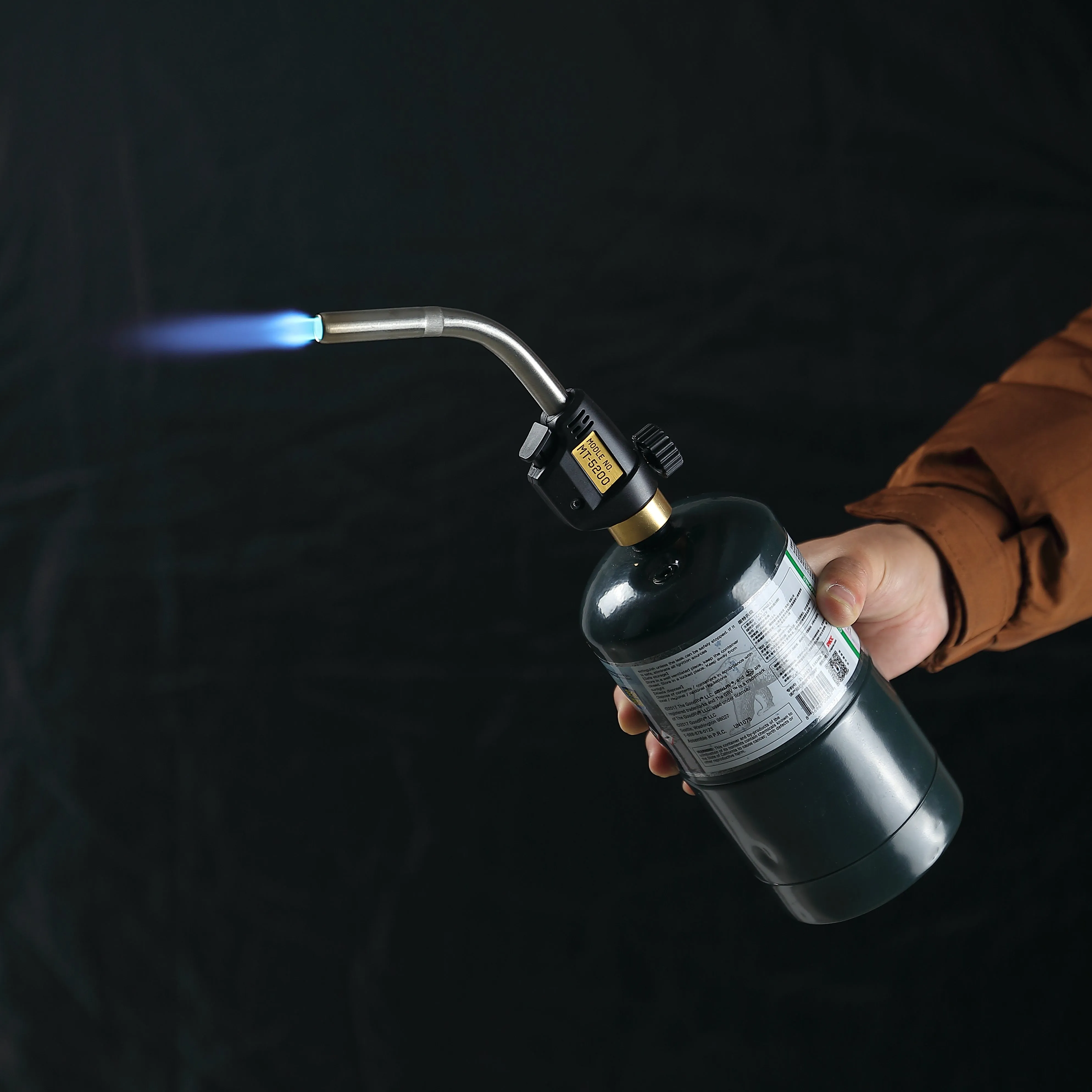MT-5200 MAPP Propane Torch Head, CGA600 Interface, MAP Gas, Self-Ignition