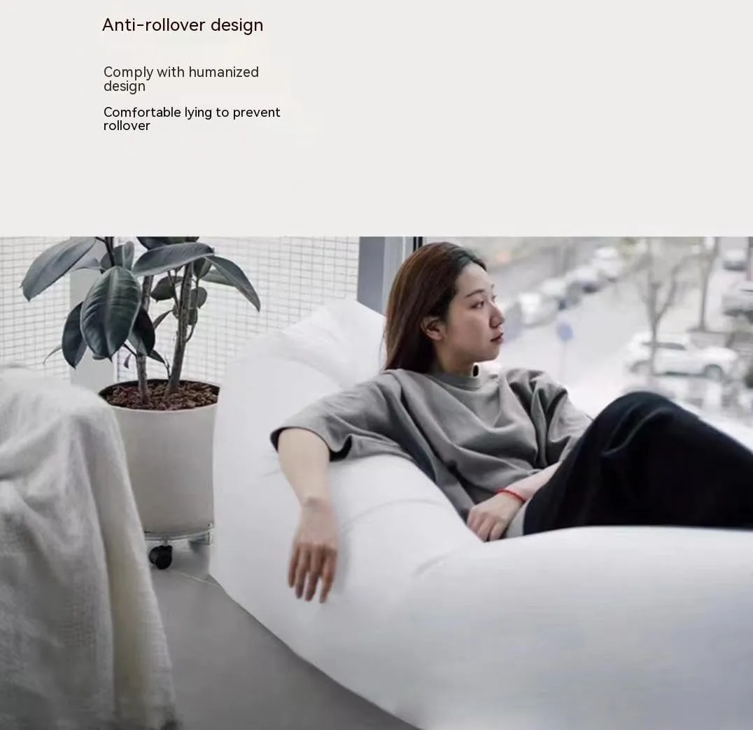 Music Festival Inflatable Sofa, Portable Outdoor Camping Camping Camping air Mattress, Lazy Inflatable Bed (Off-White)