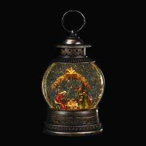 Nativity Scene Bronze Water Spinner Lantern