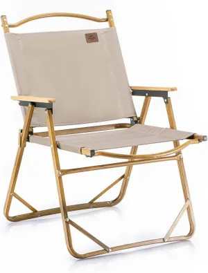 Naturehike Camping Chair, Foldable Chair for Outdoor Garden, Large Khaki