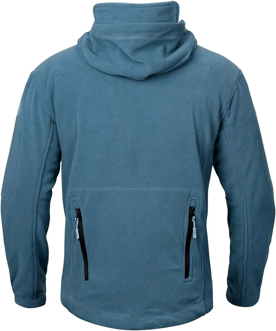 NAVEKULL Men's Tactical Hoodie Fleece Jacket Winter Warm Full-Zip Military Army Outdoor Hiking Coat with 7 Zip-pockets
