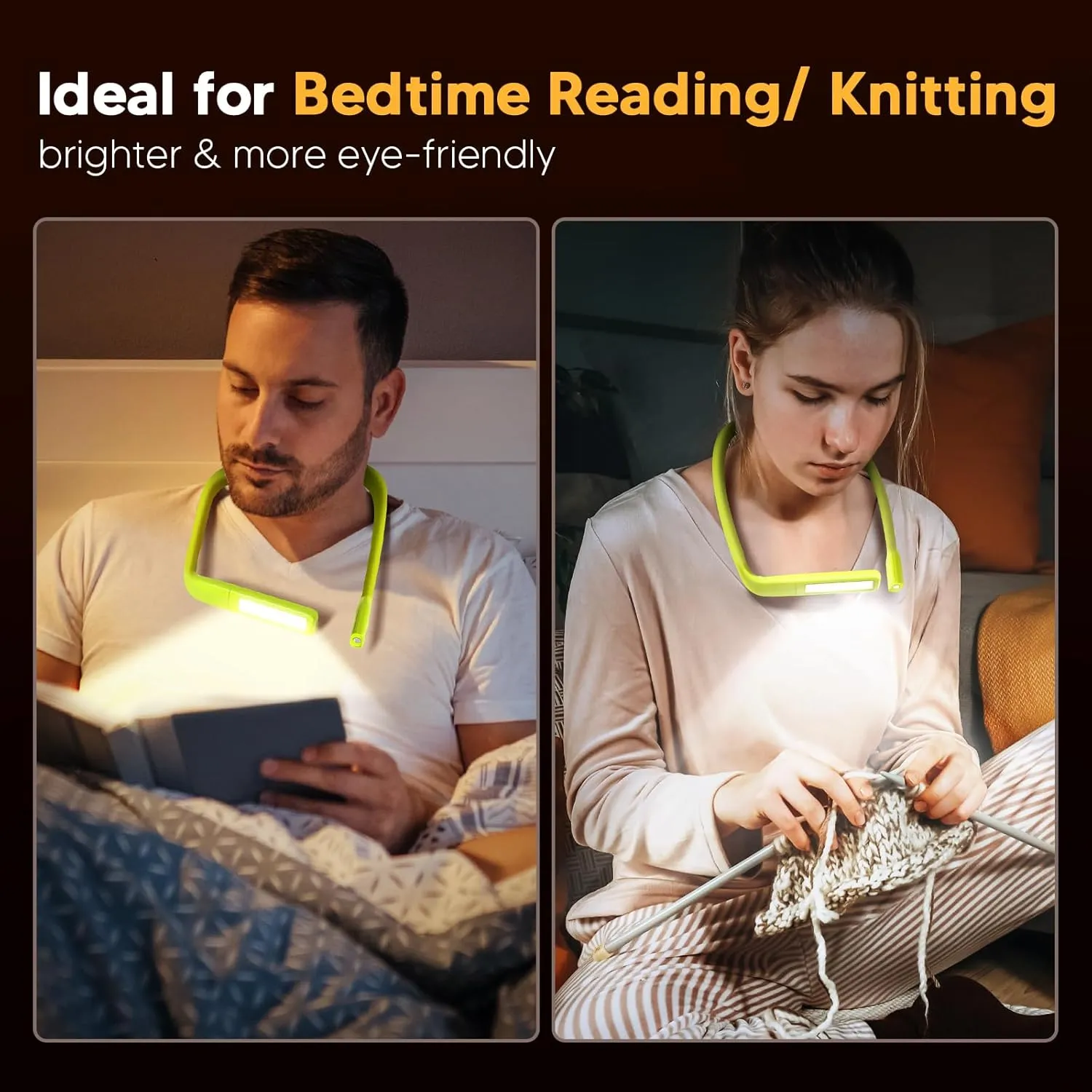 Neck Book Light for Reading at Night, Back to School Supplies Dorm Bed Lamp for College Students Teen Boys Girls Stocking Stuffers Christmas Birthday Gifts for Book Lovers Reading Accessories
