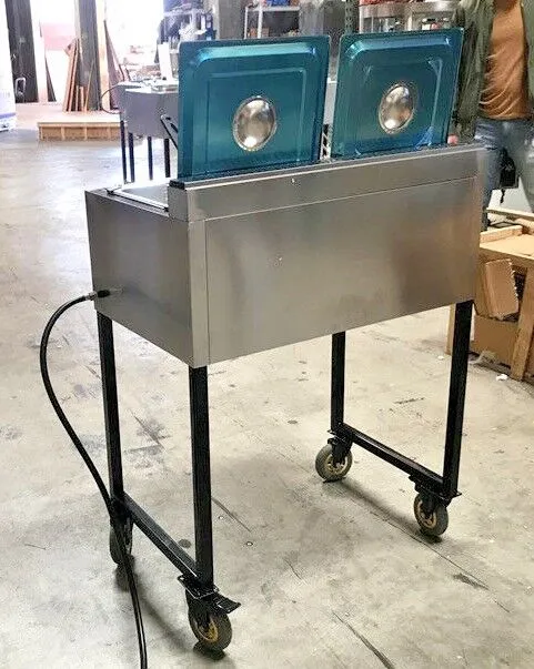 NEW Double Deep Fryer Portable Cart Propane/Gas Use Stainless Steel Model FY20